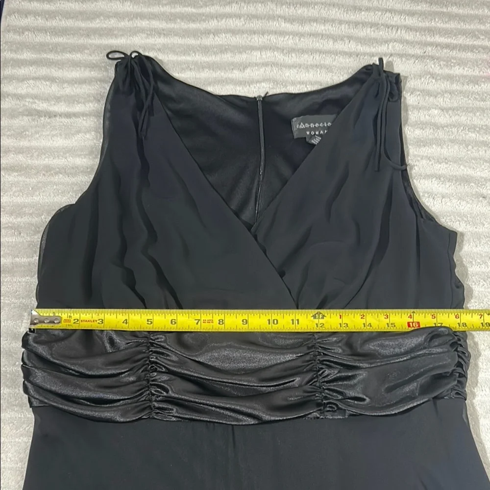 Connected Women Apparel Elegant Black Midi Dress Size 14W Preowned - Picture 5 of 9
